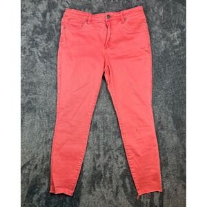 KUT from the Kloth Connie High Rise Ankle Skinny Jeans Coral Size 12